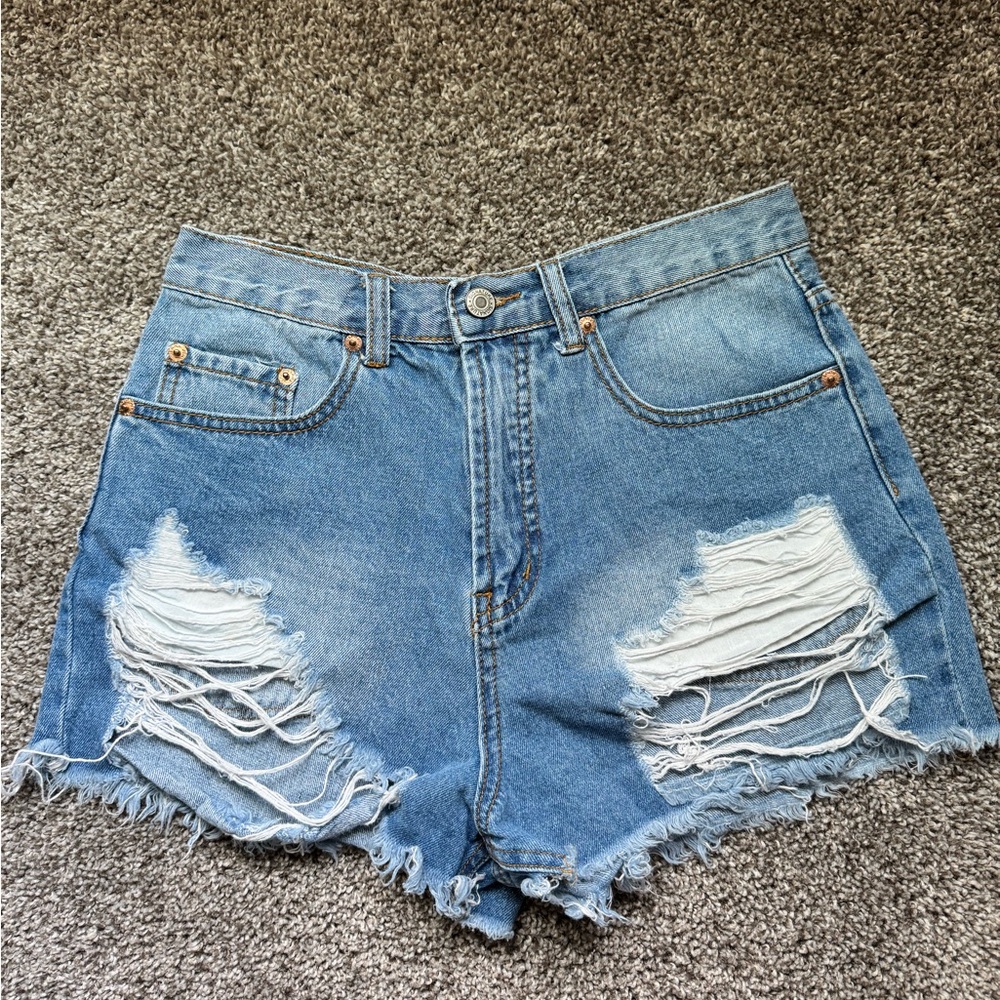 Cheeky denim shorts